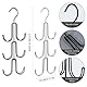 Greyoe Krawattenhalter, Gürtelhalter Kleiderschrank, Schalbügel, Hanging Bag Rack Multifunktionale Gürtel Krawatte Sling Hook Organizer für Krawatten, Schals, Tücher, Taschen, Schwarz