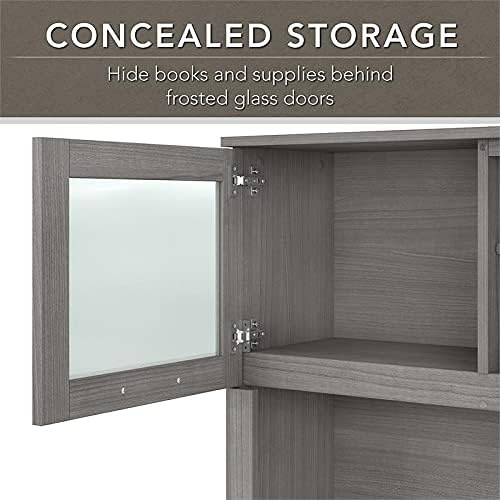 Miniatura 5 de Bush Furniture UrbanPro - Escritorio en forma de L de 72 W con gabinete en color gris platino, madera de ingeniería