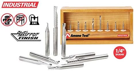 Amana Tool - AMS-160 8-PC Aluminum Cutting Solid Carbide Spiral 'O' Flute CNC Router Bit