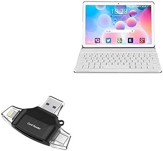 BoxWave Smart Gadget Compatible with Gowin Android 10.0 Tablet G10 (10.1 in) - AllReader SD Card Reader, microSD Card Reader SD Compact USB - Jet Black