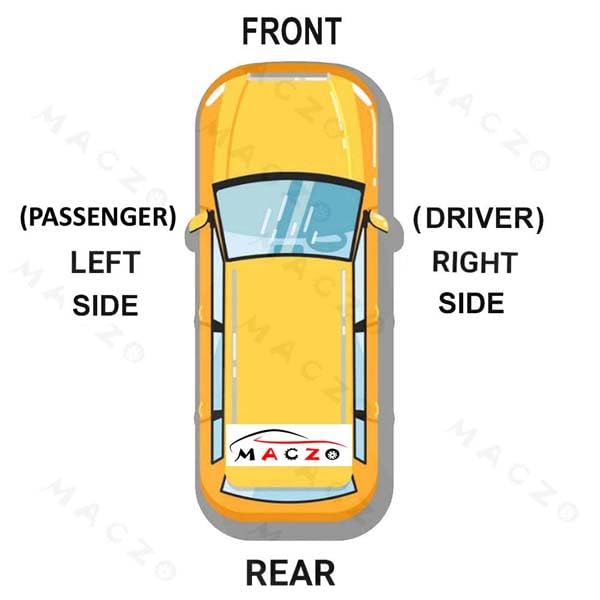 Image of MACZO - orvm Right Side Rear View Mirror Glass Tukdi Sub Mirror Plate Mitshubishi Pajero Sport Type-1 Model