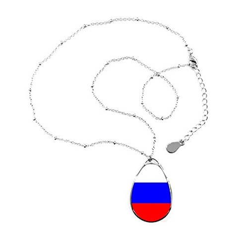 Collier Russie symbole pays européen, le cadeau idéal en forme de larme