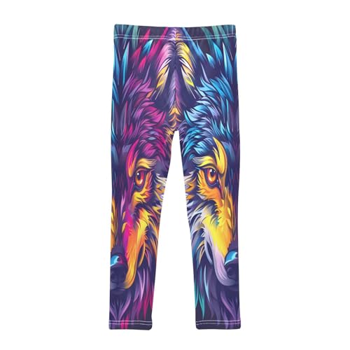 Toddler Girls Leggings Printed Yoga Pants Leggings Cute Bohe Wolf Head for Kids2
