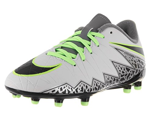 Ref - 744943-003 Nike JR Hypervenom Phelon II FG, Scarpe da Calcio Bambino, Plateado (Pure Platinum/Black-Ghost Green), 33