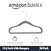 Amazon Basics Kids Velvet, Non-Slip Clothes Hangers for Infant and Toddler, 11.6 inches (for baby clothes), Pack of 50, Gray