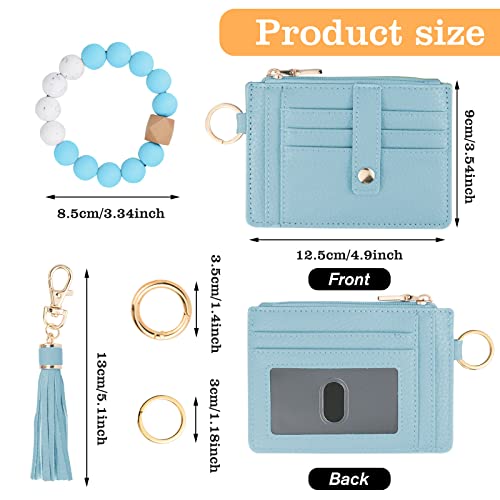 Image of KNGITRYI Wristlet Wallet for Women,RFID Keychain Wallet with Beaded Strap