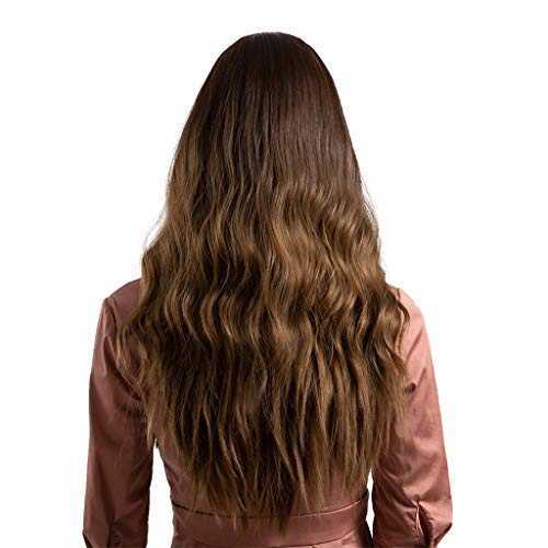 Baoblaze 26 Polegadas Natural Longo Encaracolado Perucas Onduladas para