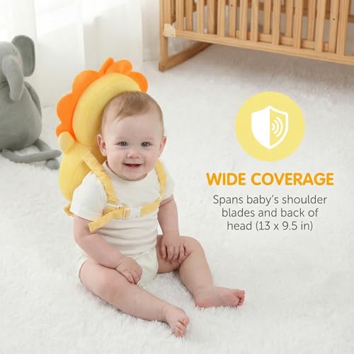 Image of Baby Head Protector Backpack - Soft & Lightweight Head Protection Pillow for Bebe Walking and Crawling