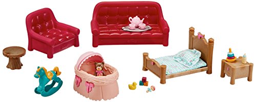 Li'L Woodzeez 6123Z Set da 23 Pezzi con mobili e Accessori per Il Soggiorno, Giocattoli in Miniatura e Set da Gioco per Bambini dai 3 Anni in su, Multicolore