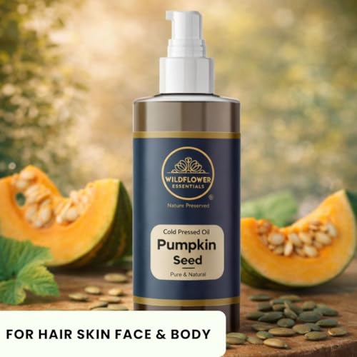 Image of Pumpkin Seed Oil Cold Pressed 100% Pure & Natural (50 ml) For Face, Hair, Skin, Body
