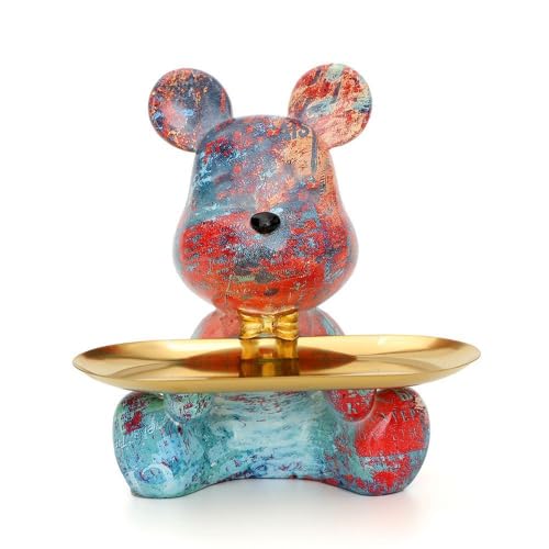 Estatua de oso en resina para decoración de hogar miniatura 1