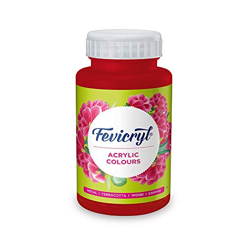 Image of Fevicol MR 1 kg & Fevicryl Arylic colors 500ml combo of Golden Yellow, Crimson | Art & Craft, DIY Paint, Rich Pigment, Non-Craking Paint| Suitable for Kids & Artists | For Bold & Vibrant Creativity