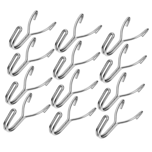 POPETPOP 40 piezas Ganchos para Panel Perforado de Acero Inoxidable Resistentes y Compactos Organizadores para Herramientas y Exhibición Tablero Perforado para Uso Paneles Distancia