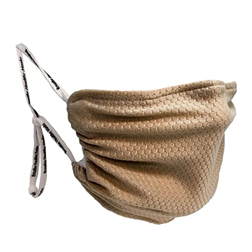 Breathe Healthy Adult Size Honeycomb Face Mask, Beige