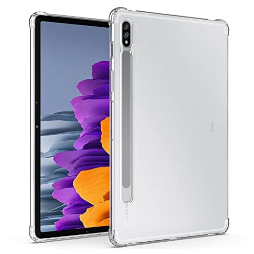 Callyue Case for Samsung Galaxy Tab S8 (2022),Galaxy Tab S7 (2020) Case,Clear Rubber Soft Skin Silicone Side Corner Protective Cover for S8/S7 11 inch Tablet (SM-X700/X706/T870/T875/T876)-Clear