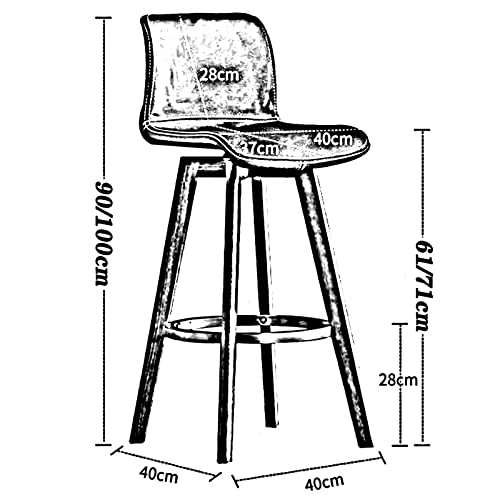 Tabourets de bar avec repose-pieds en bois noble et dossier chic