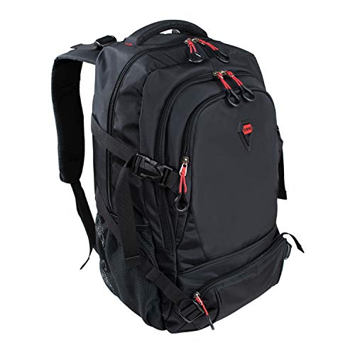 Eono Essentials 32L Mochila Negra Impermeable para Deportes Aire Libre  Trabajo Escuela