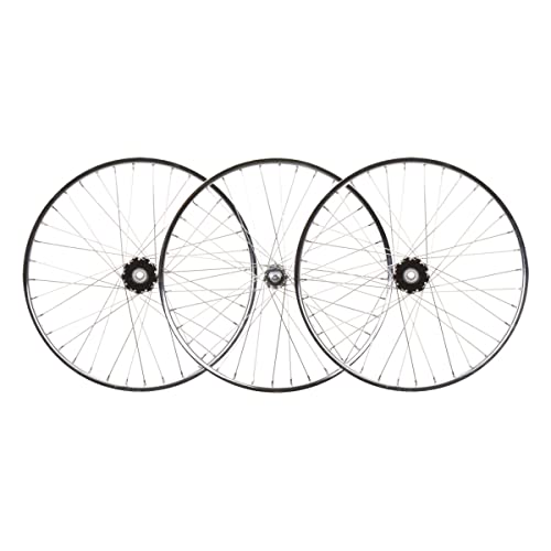 WheelMaster Front and Rear Bicycle Wheel Set 24 x 1.75 36H, Steel, Bolt On, Silver