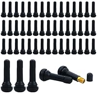 50 Stück Reifenventil TR414,Autoventil mit Staubschutz,Gummireifenventil Ventil Autoreifen,Snap In Ventil Geeignet für Autos LKWs Motorräder Usw