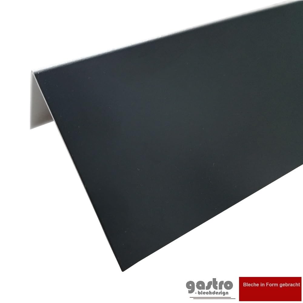 Cornière Aluminium 2 Mm Revêtue RAL 7016 Anthracite – 50x50 Mm, Longueur 1500 Mm, Idéale Pour Bricolage Et Aménagement - 10