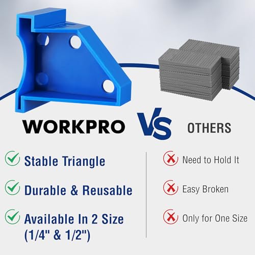 Image of WORKPRO 24-Pack Floor Spacers, 2-in-1 Laminate Flooring Install Tool