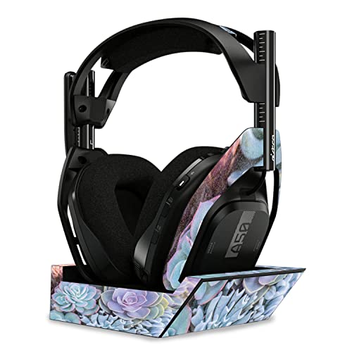 Image of MightySkins Glossy Glitter Skin Compatible with Astro A50 Wireless Headphones + Base Station (Gen 4) - Succulent | Protective, Durable High-Gloss Glitter Finish | Easy to Apply | Made in The USA