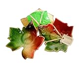 Earthen Vessels Pottery, Handmade Tea Bag Coaster, Candle Holder, Ring Dish, Spoon Rest Thimble Berry Leaf, 3 et