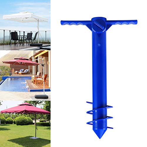 Suporte de suporte de âncora de areia para guarda-sol de praia LIOOBO com parafuso de 3 camadas, tam