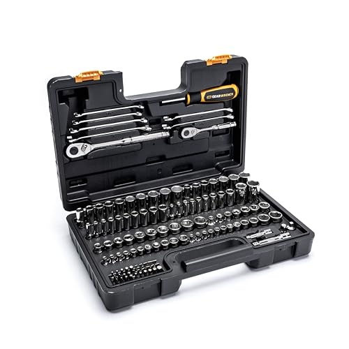 GEARWRENCH 121 Piece 1/4 & 3/8 Drive 72-Tooth SAE/Metric Mechanics Hand Tool Set | GW72SCBMTS