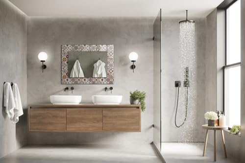 Déco murale chic et moderne : miroir avec cadre design imprimé