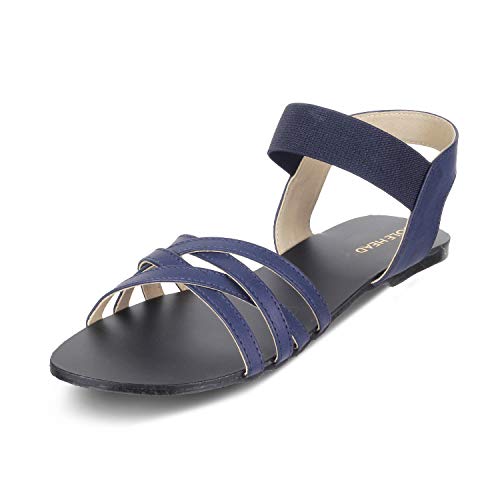 Image of SOLE HEAD Blue Flat Women Sandal