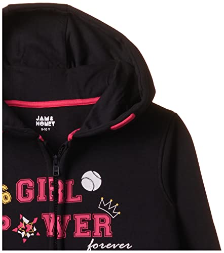 Image of Amazon Brand - Jam & Honey Girl's Cotton Winter Regular Fit Hooded Sweatshirt