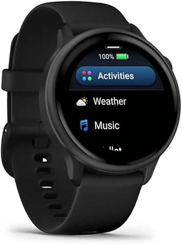 Miniatura 4 de Garmin vívoactive 6, reloj inteligente GPS de salud y fitness, pantalla AMOLED, hasta 11 días de batería, pizarra con banda negra