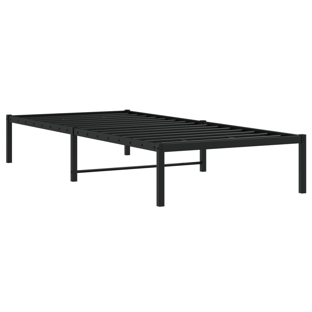 Articulos para el hogar, marco de cama de metal negro 90 x 200 cm, muebles de traje