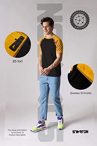 Image of Trendy Men's Round Neck T-Shirt Pure Pre Combed Cotton Bio-Washed 3D Print (STM-003)