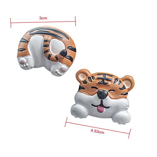 Image of Cute Air Vent Clips, Creative Animal Head and Tail Cartoon Car Air Freshener Vent Clip Car Fragrance Diffuser Perfume Air Conditioner Outlet Vent Clips Decorations, Tiger