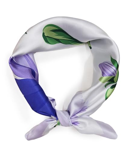 Image of Satin Silk Small Square Scarf for Women, Printed Soft and Comfy Neck Head Tie Scarf Bandana