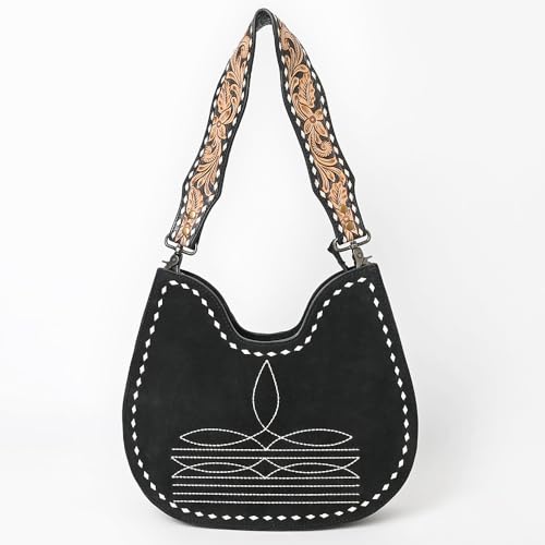 American Darling Hobo Suede Hand Tooled Genuine Leather Women Bag Western Handbag Purse2
