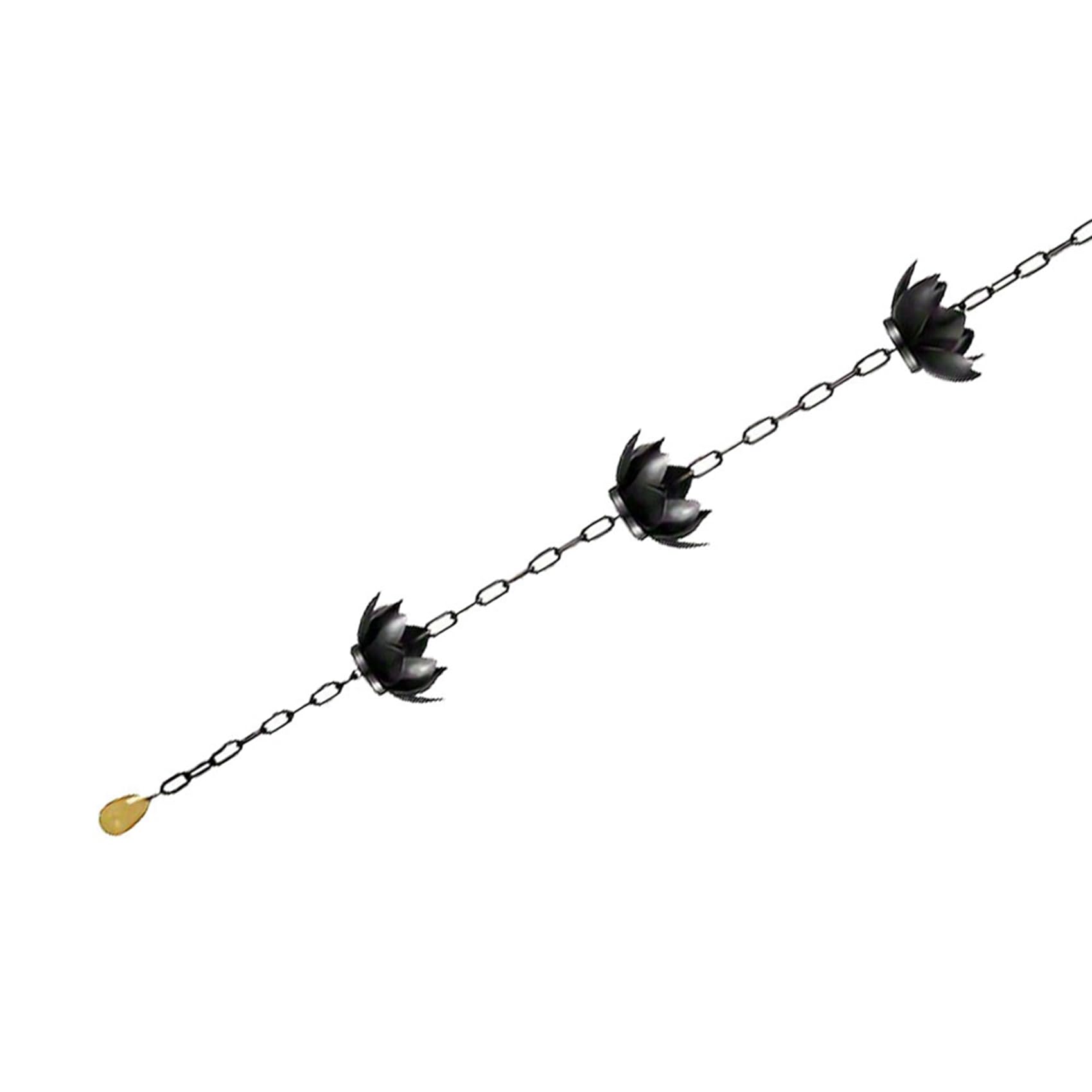 2X Cadena de Lluvia, Cadena Receptora de Lluvia Lotus para Canalones Exteriores, Copas de Cadena de Lluvia para Reemplazar la Bajante de Canalón, Desviar el Agua
