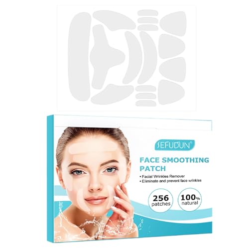 JDXun 256 Parches Antiarrugas, Reutilizables Facial Parches de Silicona para ojos, labios, cara y frente, mujer y hombre