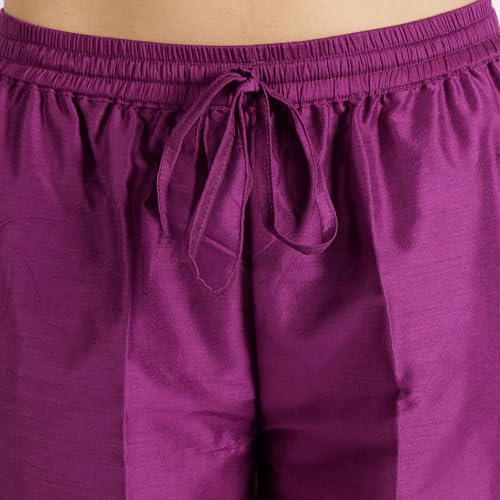 Image of Trouser Pants for Women,Stylish Trousers for Woman for Kurti Relaxed & Regular Straight fit Palazzo,Ethnic Bottom Formal Pants for Women Office wear Casual & Daily Use