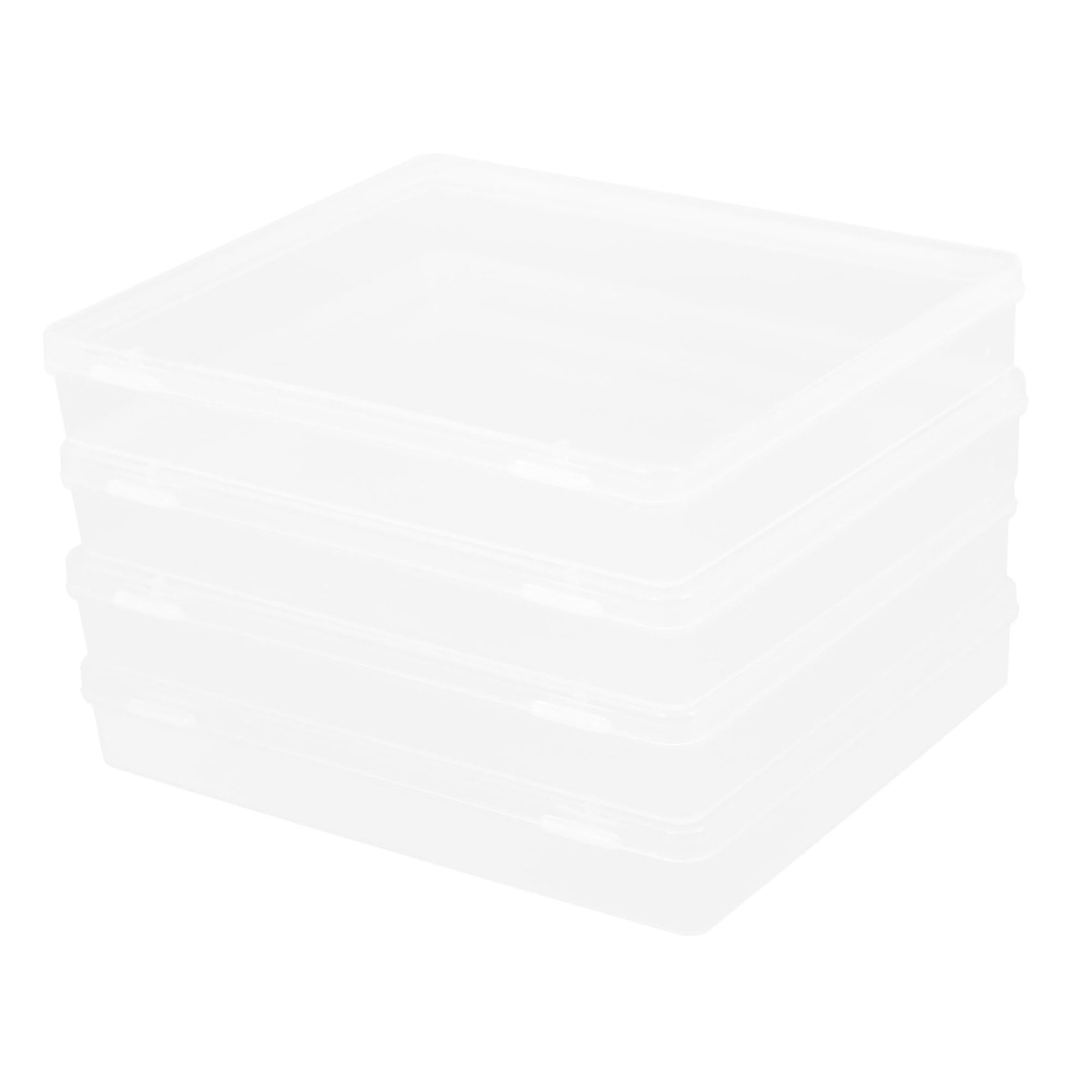 Abaodam 5 Juegos De Cajas De Plástico Rectangulares Para Guardar Tarjetas Con Soporte Portátil Para Tarjetas De Juego (4 Unidades X 5)