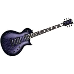 Guitares électriques ESP E-II ECLIPSE EC-II QM REINDEER BLUE Single cut - Les Beatles, Paul McCartney, John Lennon, RIngo Starr, George Harrison