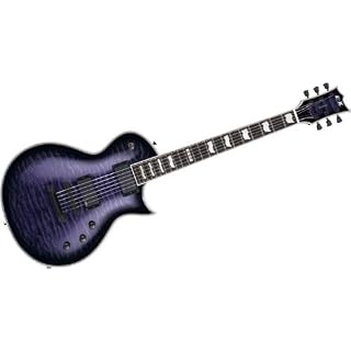 Guitares électriques ESP E-II ECLIPSE EC-II QM REINDEER BLUE Single cut - Les Beatles, Paul McCartney, John Lennon, RIngo Starr, George Harrison