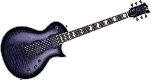 Guitares électriques ESP E-II ECLIPSE EC-II QM REINDEER BLUE Single cut - Les Beatles, Paul McCartney, John Lennon, RIngo Starr, George Harrison Guitares électriques ESP E-II ECLIPSE EC-II QM REINDEER BLUE Single cut