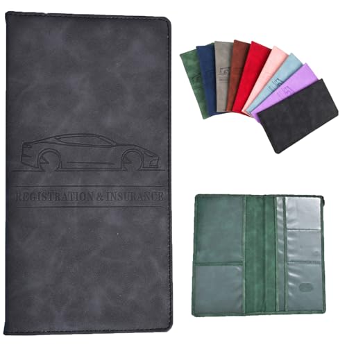 Emboadlie Car Registration Holder, Car Registration & Insurance Card Holder, Vehicle Registration Holder With Great Size and Something That’s Always Worth Having in The Car (W)
