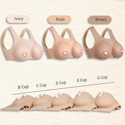 Image of Silicone Breastplate Fake Boobs Backless Breast Forms For Crossdresser Drag Queen Breasts Enhancers Forms