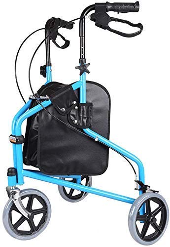Cadre de marche léger avec 3 roues maniables pour la mobilité des personnes handicapées
