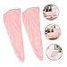 MAGICLULU 2pcs Coral Fleece Hair Drying Towel Caps for Women Pink Strong Absorbent Quick Dry Hair Wraps Suitable in Bathroom and Beauty Salon