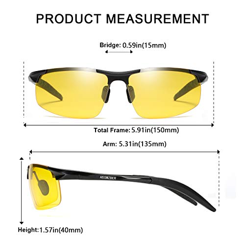 Image of Mens Sports Polarized Sunglasses Driving Metal Frame UV Protection Sunglasses For Men 8177